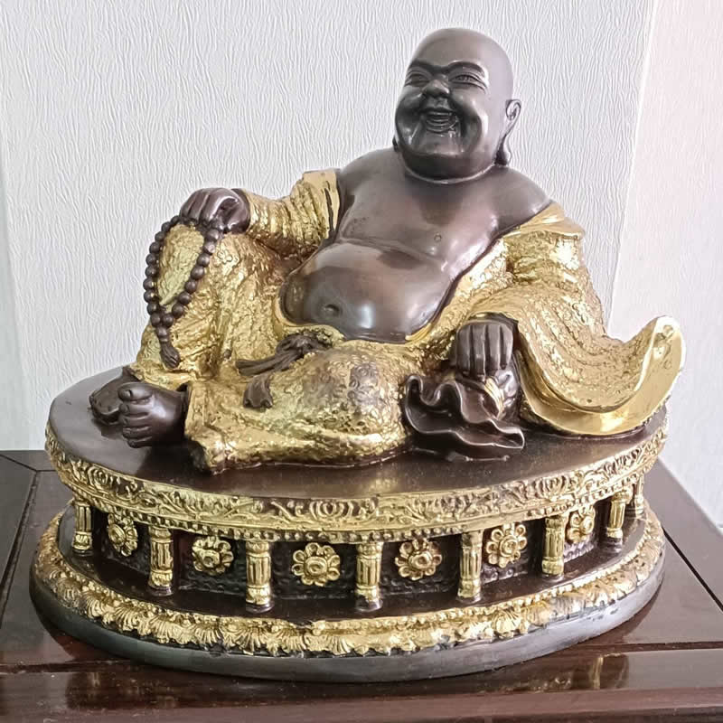 收購彌勒佛鎏金銅雕